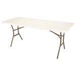 LIFETIME Rectangle White Folding Table