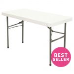 LIFETIME Rectangle White Table Dining Table 4x2ft.